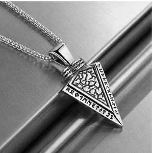 Yunnique-collar con colgante de flecha vikinga de acero inoxidable para hombre, joyería geométrica de estilo Hip Hop, regalo, 3x60cm - Product Image 1