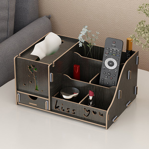 Multifunctional tissue box, desktop tissue box, living room <b>remote</b> <b>control</b> storage organizer, creative student dormitory tissue - Product Image 2
