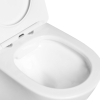 Ensemble WC suspendu et lavabo mural de style luxueux rouge pour hôtel