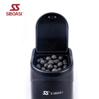 Machine de lancement de balles de squash portable haut de gamme SIBOASI S336A, capacité de 80 balles, alimentation en 2-7 secondes, télécommande, programmation