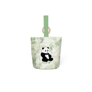 <b>Portable</b> Canvas Bucket Bag Cylindrical Printing Lining Polyester For Everyday Use Spring 2024 - Product Image 5