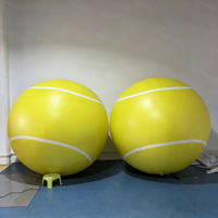 Ballon gonflable géant personnalisé en forme de balle de tennis, conception de logo gratuite, matériau PVC