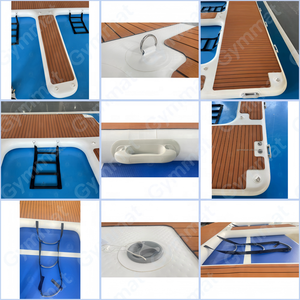 Plateforme flottante gonflable pour <span class=keywords><strong>jet</strong></span> <span class=keywords><strong>ski</strong></span> avec surface antidérapante en EVA, taille/couleur/logo personnalisables, avec pompe - Product Image 6