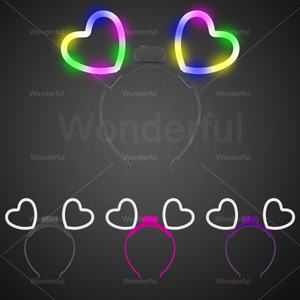 رباط رأس نيون على شكل قلب قابل للتخصيص للأطفال-السنة الصينية الجديدة والعودة إلى المدرسة لصالح الحفلات بتأثير خفيف - Product Image 4