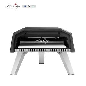 Grande fornello per pizza a legna da esterno in acciaio inossidabile da ristorante in ghisa con forno a gas portatile da 12 pollici per pizza - Product Image 2