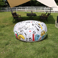 Vente en gros de canapé gonflable Graffiti de nouveau design canapé-lit confortable pour personne paresseuse adapté au camping en plein air