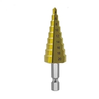 Foret étagé revêtu de titane HSS ensemble de forets étagés en acier à grande vitesse foret conique pour bois 4-12 4-20 4-32mm