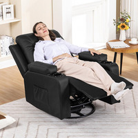 Canapé fonctionnel personnalisé pour salon, fauteuil inclinable électrique en cuir extensible avec fonction pivotante et bascule