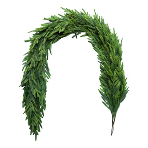 Guirlande de Noël artificielle Yan Ju 1,8 m, aiguilles de pin de Norfolk vertes, décoration de fête pour cheminée, table, décoration de la maison - Product Image 4