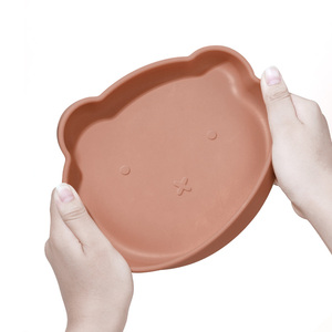 Offre Spéciale sans BPA ou approuvé LFGB nouvelle arrivée alimentation bébé tout-petits <span class=keywords><strong>assiette</strong></span> en forme d'<span class=keywords><strong>ours</strong></span> avec aspiration pour bébé - Product Image 5