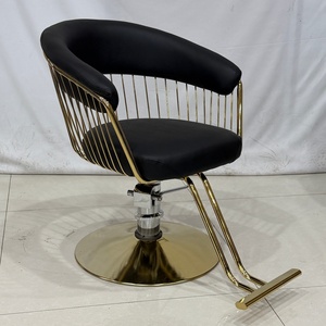 Fauteuil de Barbier Ergonomique Inclinable avec Coussin en Mousse Épaisse, Repose-Pieds Antidérapant Durable et Cadre Métallique Antirouille pour Salon de Coiffure - Product Image 2