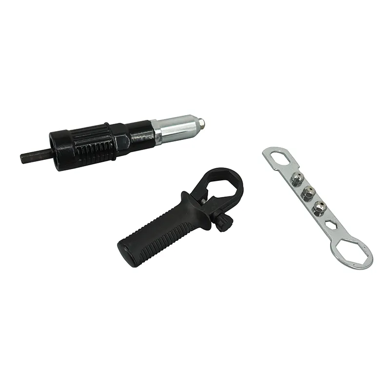 Kit adattatore per pistola per rivetti elettrici in acciaio legato nero, inclusa la testa del rivetto del diametro di 2.4/3.2/4.0/4.8mm