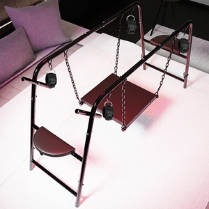 BANSEY Balançoire de lit télescopique pour bondage avec double marchepied, Balancoire avec support Fesselstuhl, produits SM, 112 cm, 1,9 m - Product Image 6