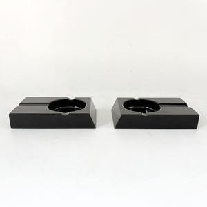 Cenicero Cuadrado <span class=keywords><strong>de</strong></span> Porcelana Negra Clásico con Logotipo Personalizado, Cenicero <span class=keywords><strong>de</strong></span> Cristal para Cigarros con Caja <span class=keywords><strong>de</strong></span> Regalo - Product Image 5