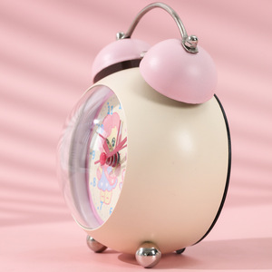 <span class=keywords><strong>Sveglia</strong></span> da Tavolo Meccanica Rotonda <span class=keywords><strong>Rosa</strong></span> Carina, Mini Orologio Ultra-Suono per Studenti delle Scuole Medie - Product Image 3