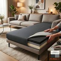 Tissu de revêtement de toit composite en velours suédé collé à la mousse, isolation acoustique, pour toit de voiture, sellerie de siège auto, mousse à mémoire de forme pour bagages