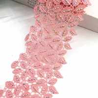 Frange en polyester à paillettes de strass thermocollants, à fibres laiteuses, à pompons, à franges en coton, à franges en polyester, garniture en dentelle, dentelle macramé
