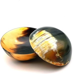AYZCORP Juego de 2 Cuencos de Cuerno Natural Hechos a Mano, Cuencos de Servir Vikingos Medievales Pulidos - Product Image 2