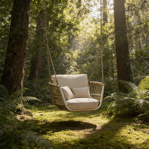 Fauteuil suspendu de balcon nordique, <span class=keywords><strong>hamac</strong></span> en corde tissée à la main, chaise suspendue pour jardin extérieur, villa, salon - Product Image 6