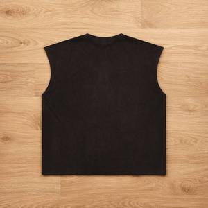 Custom vest High Quality Cotton Acid Wash <b>Y2K</b> Grunge Graphic Print Boxy Fit Mens Sleeveless T <b>Shirt</b> Men's Tank Top - Product Image 2