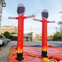 Homme gonflable personnalisé en forme de main qui agite pour la grillade de poulet BBQ