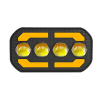 Barre lumineuse de travail LED 36W étanche pour voiture, moto, tout-terrain, camion, clignotant bicolore, avertissement, éclairage LED automobile