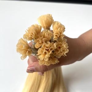 Ekstensi Rambut Keratin Virgin Eropa Lembut Pre-Bonded Super Double Drawn Machine Double Weft Remi Nail U Tip 100% Rambut Asli Manusia - Product Image 1
