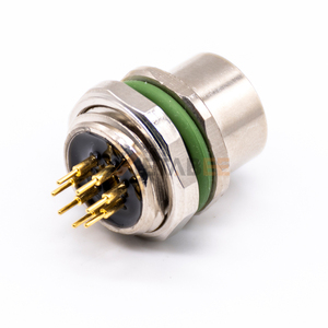 Connecteur M12 8 broches femelle A codé, montage sur panneau droit, filetage PG9, IP67, prise de signal - Product Image 2