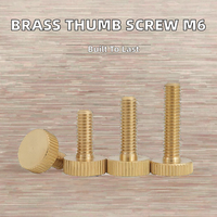 Different Shapes Brass Copper Metric Thumb Screw Knob M8x16mm