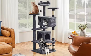 Thiết kế mèo gãi cây rộng rãi chung cư sisal scratcher hiện đại mèo mềm Leo tháp nhiều lớp đồ nội thất - Product Image 6