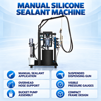 Mesin Ekstruder Sealant Silikon Dua Komponen Hidrolik WEILI 1.5KW Motor Penggerak Pneumatik Elektrik untuk Kaca Isolasi dan Kaca Lini