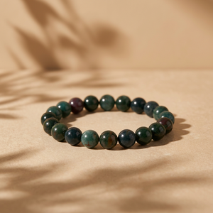 Natural Bloodstone 8mm Round Gemstone <b>Stretch</b> <b>Bracelet</b> Crystal Beaded <b>Bracelet</b> Wholesale Supply - Product Image 1