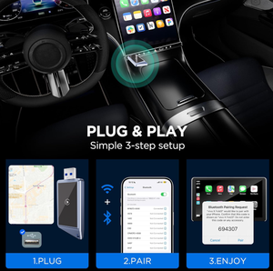 อะแดปเตอร์ <span class=keywords><strong>CarPlay</strong></span> ไร้สายรองรับระบบ <span class=keywords><strong>iPhone</strong></span> 15 14 <span class=keywords><strong>13</strong></span> 12 11 <span class=keywords><strong>PRO</strong></span> <span class=keywords><strong>MAX</strong></span> และ iOS 17 - Product Image 3