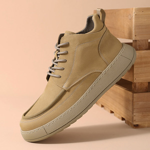 Zapatillas de cuero blanco con cordones, detalle de franja lateral negra en contraste, parte superior de grano suave, zapatillas bajas para correr, suela plana ligera y delgada - Product Image 3