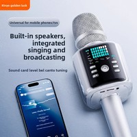 Sistem Mikrofon Speaker All-in-One Baterai 2000-4000mAh Respon Frekuensi 20Hz-20KHz untuk Karaoke Rumah dan Penggunaan TV Profesional