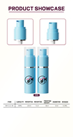 Flacon pulvérisateur en plastique bleu de 30 ml, vide, à brume fine, rechargeable, atomiseur cosmétique, format voyage