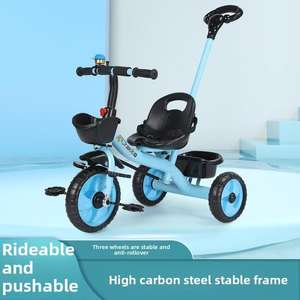 Bicicleta de bebé multifuncional ligera, <span class=keywords><strong>coche</strong></span> de <span class=keywords><strong>pedales</strong></span> para niños con asiento cómodo para empujar el triciclo de los niños - Product Image 6