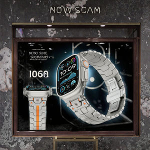 Bracelet Milanese Loop de style Mecha, luxe, léger, avec fermoir papillon magnétique en acier inoxydable pour montre Ultra1/2 49mm Series - Product Image 3