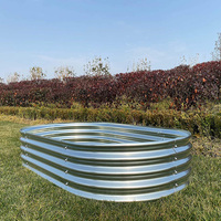 Jardinière en tôle galvanisée personnalisable pour l'extérieur, bac à fleurs de jardin en fer, lit de jardin surélevé rectangulaire