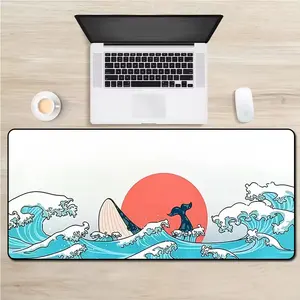 Oyun klavye Mouse Pad mercan deniz dizüstü kaymaz okyanus dalgaları PC kauçuk masa masa Mat özelleştirilmiş tasarımlar büyük boy pedleri