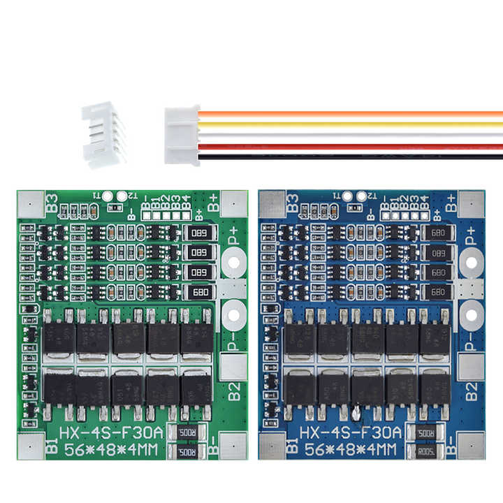 EasyWordMall 4S 30A LiFePO4 Batterie-Schutzboard – Für 12,8V / 14,4V Akkus