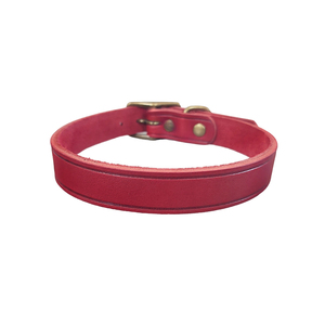 Kangdarpet Luxury Thick Genuine <b>Leather</b> Striped Pet <b>Collar</b> Adjustable Length | Durable Large <b>Dogs</b> | Customizable Available Soft - Product Image 3