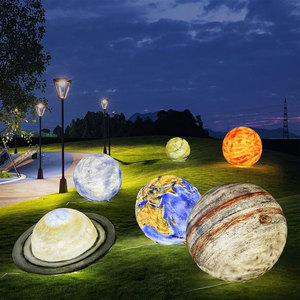 Estatuas de Resina de Planetas del Sistema Solar Simuladas, Decoración para Jardín y Parques de Atracciones al Aire Libre, Adorno de Césped con Temática Astronómica, Disponibles en Stock - Product Image 3