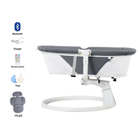 Fauteuil à bascule électrique de luxe pour bébé avec musique et télécommande, berceau balancelle pour nourrisson avec moustiquaire