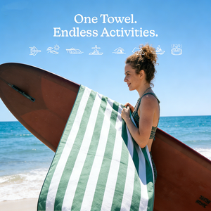 Beach <strong>Towels</strong> Bulk Microfiber Xl Good Quality Plain Swim Recycled Plastic 100*200 <strong>Dock</strong> and <strong>Bay</strong> Pastel Green Stripe Beach <strong>Towels</strong> - Product Image 4