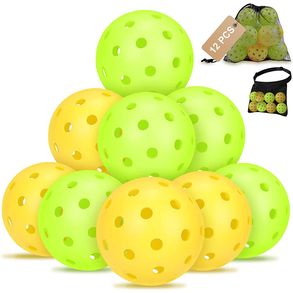 Yiwu Factory Direct 74mm Pickleball Training 40-Hole Rotomolded Injection Molded Eco-friendly Fruit Luminous Ball Made PE