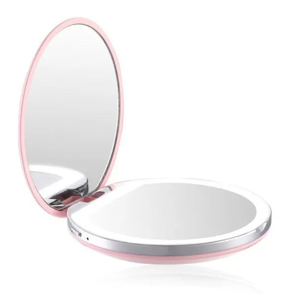Espelho de led portátil para maquiagem, ferramenta de beleza, iluminação para viagem, espelho