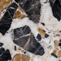 Dalle de pierre frittée polie Luxe Or Pandora 1600x3200x6mm avec veinage doré pour mur et sol de cuisine, projet d'intérieur de luxe