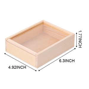 Piccola scatola artigianale in <span class=keywords><strong>legno</strong></span> <span class=keywords><strong>di</strong></span> pino con coperchio per festa <span class=keywords><strong>di</strong></span> compleanno e festa <span class=keywords><strong>di</strong></span> compleanno in forma rettangolare levigata in <span class=keywords><strong>legno</strong></span> regalo stile - Product Image 2