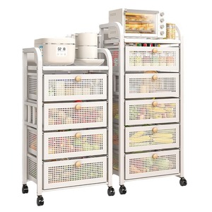 Cesta Multiusos para Frutas y Verduras, Mueble de Almacenamiento Multifuncional para el Hogar, Carrito Pequeño, Estante de Cocina - Product Image 5